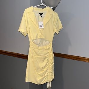 Yellow button down dress